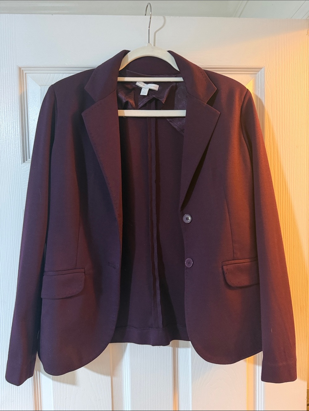 New York & Company Plum Tailored Blazer